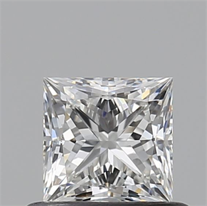 Picture of Natural Diamond 0.54 Carats, Princess with  Cut, G Color, VVS2 Clarity and Certified by GIA