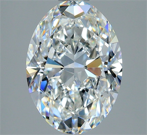 Foto Diamante Natural 1.51 quilates, Ovalado , Color G, claridad VVS1 y certificado GIA de
