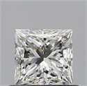 Natural Diamond 0.52 Carats, Princess with  Cut, I Color, SI1 Clarity and Certified by GIA