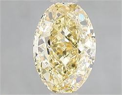 Picture of Lab Grown Diamond 1.66 Carats, Oval with  Cut, Fancy Intense Yellow Color, VS1 Clarity and Certified by IGI