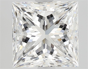 Picture of Natural Diamond 2.03 Carats, Princess with  Cut, E Color, VVS2 Clarity and Certified by GIA