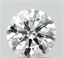 Lab Grown Diamond 1.02 Carats, Round with Ideal Cut, D Color, VVS2 Clarity and Certified by IGI