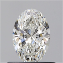 Natural Diamond 0.51 Carats, Oval with  Cut, G Color, VVS1 Clarity and Certified by GIA