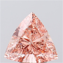 Picture of Lab Grown Diamond 2.51 Carats, TRIANGULAR with  Cut, Fancy Vivid Pink Color, VS2 Clarity and Certified by IGI