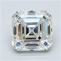 Natural Diamond 1.81 Carats, Asscher with  Cut, I Color, VS2 Clarity and Certified by GIA