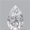 Natural Diamond 0.50 Carats, Pear with  Cut, D Color, VS2 Clarity and Certified by GIA