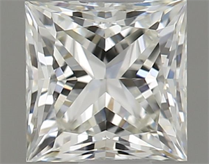 Picture of Natural Diamond 0.44 Carats, Princess with  Cut, J Color, VS1 Clarity and Certified by GIA