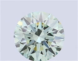Picture of Lab Grown Diamond 1.22 Carats, Round with Ideal Cut, Fancy Vivid Green Color, VS1 Clarity and Certified by IGI