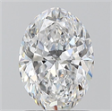 Natural Diamond 1.20 Carats, Oval with  Cut, D Color, SI2 Clarity and Certified by GIA