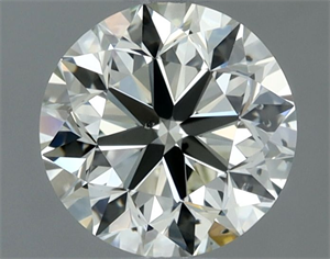 Picture of Natural Diamond 0.90 Carats, Round with Very Good Cut, K Color, SI1 Clarity and Certified by IGI