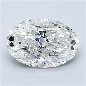 Picture of Natural Diamond 4.09 Carats, Oval with  Cut, G Color, SI1 Clarity and Certified by GIA