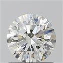 Natural Diamond 1.01 Carats, Round with Excellent Cut, H Color, VVS2 Clarity and Certified by HRD