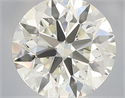 Natural Diamond 0.90 Carats, Round with Excellent Cut, I Color, VVS2 Clarity and Certified by IGI