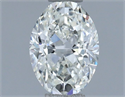 Natural Diamond 0.60 Carats, Oval with  Cut, H Color, VVS2 Clarity and Certified by IGI