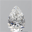 Diamante Natural 0.52 quilates, De pera , Color F, claridad VVS2 y certificado GIA