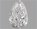 Natural Diamond 0.50 Carats, Pear with  Cut, D Color, SI1 Clarity and Certified by GIA