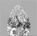 Natural Diamond 0.12 Carats, Pear with  Cut, D Color, VVS2 Clarity and Certified by IGI
