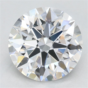 Picture of Lab Grown Diamond 2.46 Carats, Round with Excellent Cut, D Color, VVS1 Clarity and Certified by GIA