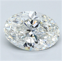 Diamante Natural 2.50 quilates, Ovalado , Color G, claridad VVS1 y certificado GIA