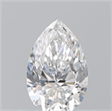 Natural Diamond 0.50 Carats, Pear with  Cut, E Color, IF Clarity and Certified by GIA