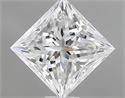 Natural Diamond 0.81 Carats, Princess with  Cut, H Color, VVS1 Clarity and Certified by GIA