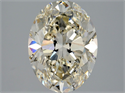 Natural Diamond 2.51 Carats, Oval with  Cut, L Color, SI2 Clarity and Certified by GIA