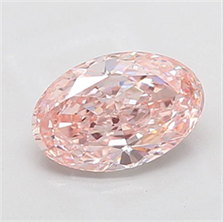 Picture of Lab Grown Diamond 2.55 Carats, Oval with  Cut, Fancy Intense Pink Color, VVS2 Clarity and Certified by IGI
