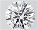 Lab Grown Diamond 3.42 Carats, Round with Excellent Cut, D Color, VVS1 Clarity and Certified by IGI