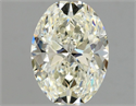 Natural Diamond 0.90 Carats, Oval with  Cut, K Color, VVS2 Clarity and Certified by GIA
