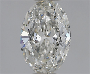 Picture of Natural Diamond 0.50 Carats, Oval with  Cut, H Color, SI2 Clarity and Certified by GIA