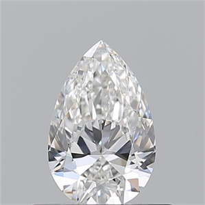 Picture of Natural Diamond 0.51 Carats, Pear with  Cut, F Color, VS1 Clarity and Certified by GIA