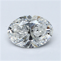 Natural Diamond 2.50 Carats, Oval with  Cut, E Color, SI1 Clarity and Certified by GIA