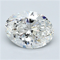 Natural Diamond 2.01 Carats, Oval with  Cut, G Color, VS2 Clarity and Certified by GIA