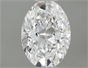 Natural Diamond 0.40 Carats, Oval with  Cut, D Color, VS1 Clarity and Certified by GIA