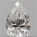 Natural Diamond 0.12 Carats, Pear with  Cut, E Color, SI1 Clarity and Certified by IGI