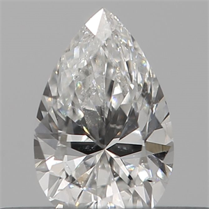Picture of Natural Diamond 0.12 Carats, Pear with  Cut, E Color, SI1 Clarity and Certified by IGI