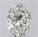 Natural Diamond 1.00 Carats, Oval with  Cut, H Color, SI1 Clarity and Certified by GIA
