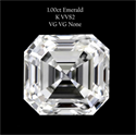 Natural Diamond 1.00 Carats, Asscher with  Cut, K Color, VVS2 Clarity and Certified by GIA