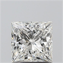Natural Diamond 1.01 Carats, Princess with  Cut, H Color, VVS1 Clarity and Certified by GIA