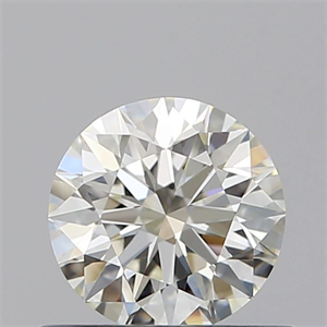 Picture of Natural Diamond 0.57 Carats, Round with Excellent Cut, J Color, VVS1 Clarity and Certified by GIA