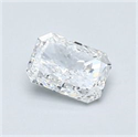 Natural Diamond 0.50 Carats, Radiant with  Cut, D Color, VS1 Clarity and Certified by GIA