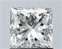 Natural Diamond 1.01 Carats, Princess with  Cut, H Color, VS2 Clarity and Certified by GIA
