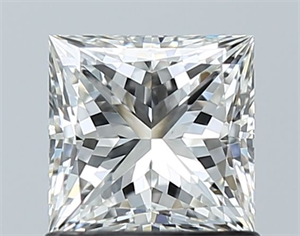 Picture of Natural Diamond 1.01 Carats, Princess with  Cut, H Color, VS2 Clarity and Certified by GIA