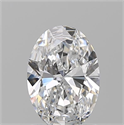 Natural Diamond 1.01 Carats, Oval with  Cut, D Color, VVS2 Clarity and Certified by GIA