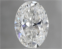 Natural Diamond 0.50 Carats, Oval with  Cut, G Color, VS2 Clarity and Certified by GIA