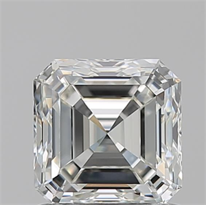 Picture of Natural Diamond 0.90 Carats, Asscher with  Cut, I Color, VVS1 Clarity and Certified by GIA
