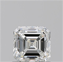 Natural Diamond 0.90 Carats, Asscher with  Cut, H Color, VVS1 Clarity and Certified by GIA