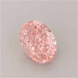 Picture of Lab Grown Diamond 1.20 Carats, Oval with  Cut, Fancy Vivid Pink Color, VVS2 Clarity and Certified by IGI