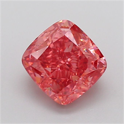 Picture of Lab Grown Diamond 3.08 Carats, CUSHION MODIFIED with  Cut, Fancy Vivid Pink Color, VS1 Clarity and Certified by IGI