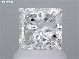 Picture of Natural Diamond 1.59 Carats, Princess with  Cut, F Color, SI2 Clarity and Certified by GIA